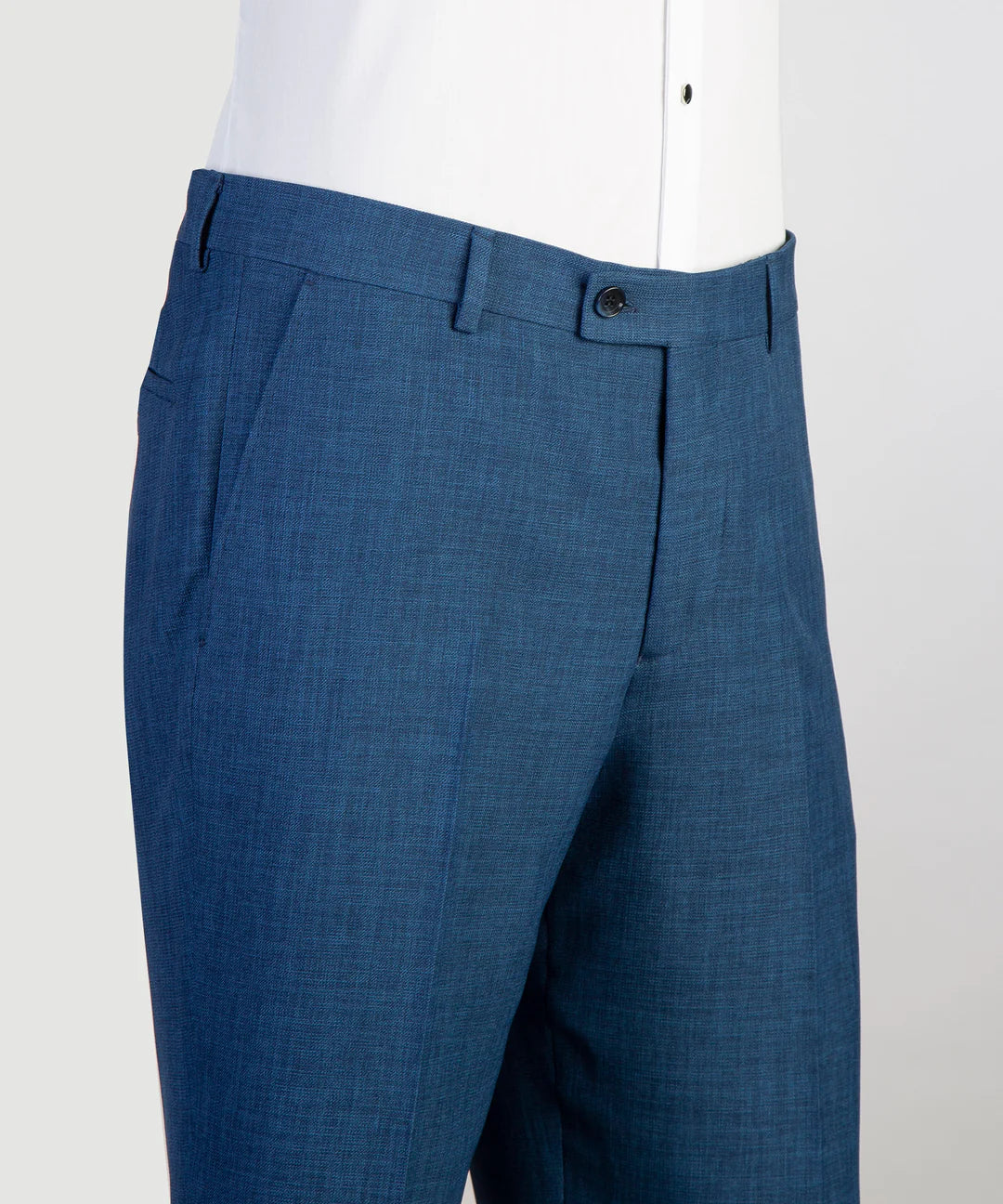 Blue 2-piece Shawl Lapel Tuxedo with Belted