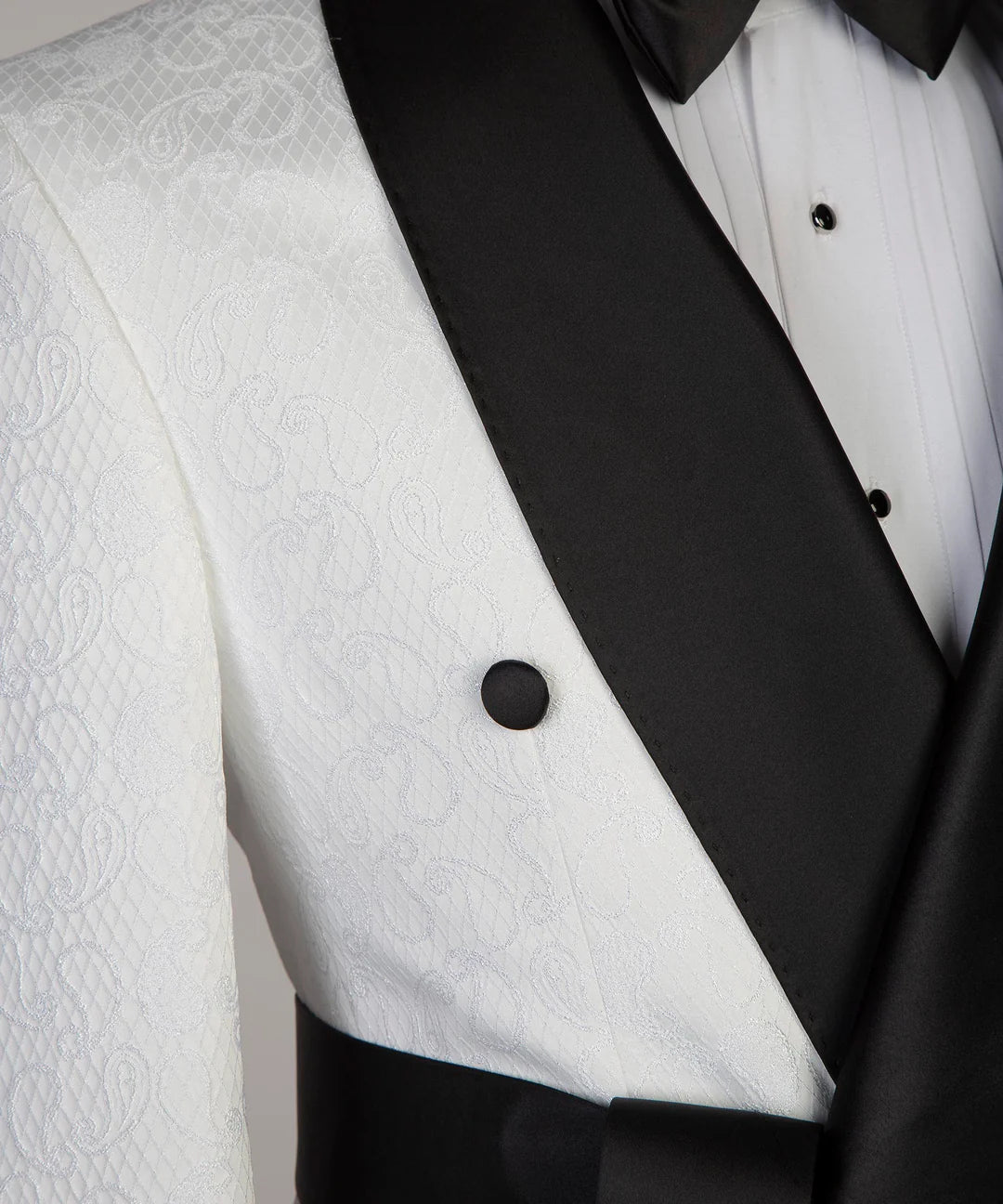 2 Piece Shawl Lapel Double Breasted White Suit