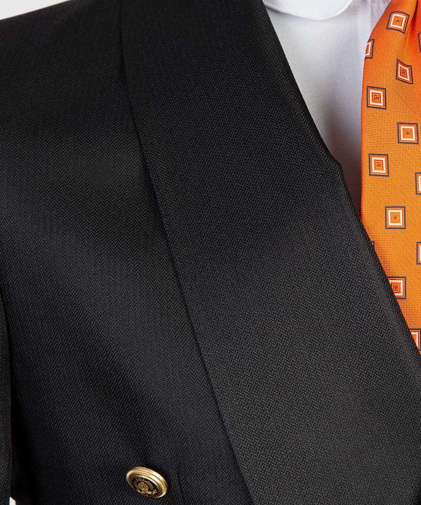 Black Double-breasted 2-piece Shawl Lapel Suit for Prom
