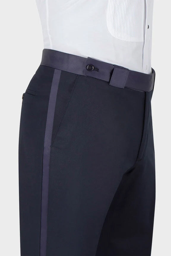 Dark Navy Double-breasted 2-piece Shawl Lapel Tuxedo
