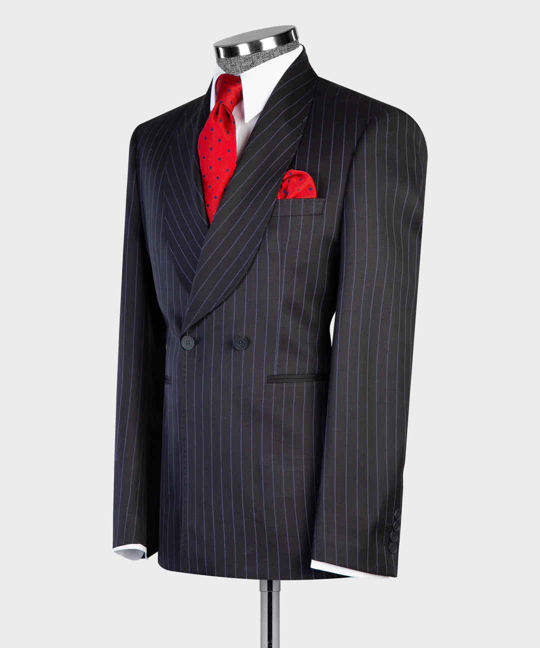 Black Stripe 2-piece Double-breasted Suit