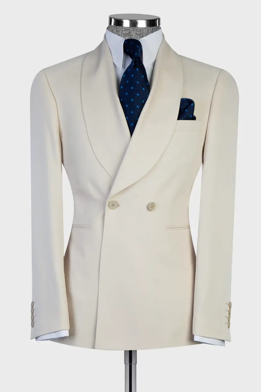 White 2-piece Double-breasted Suit