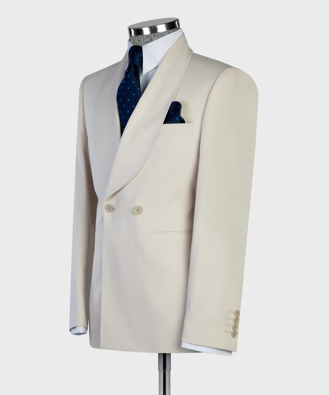 White 2-piece Double-breasted Suit