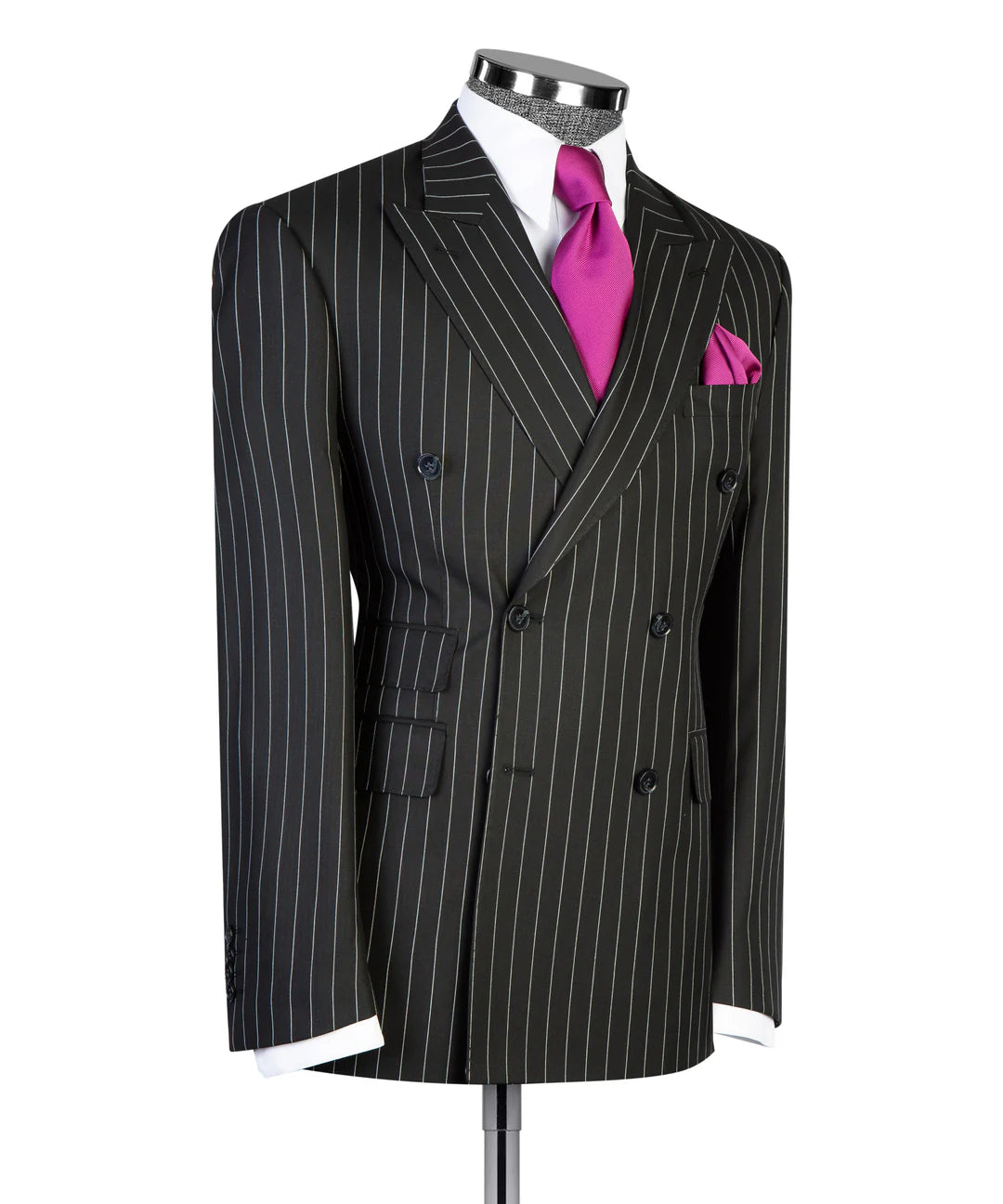 Black Stripe 2-piece Double-breasted Suit