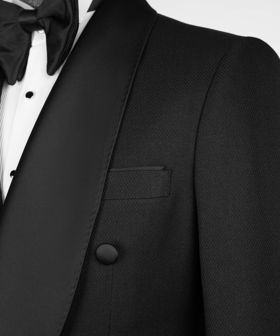 Black Double-breasted 2-piece Shawl Lapel Tuxedo