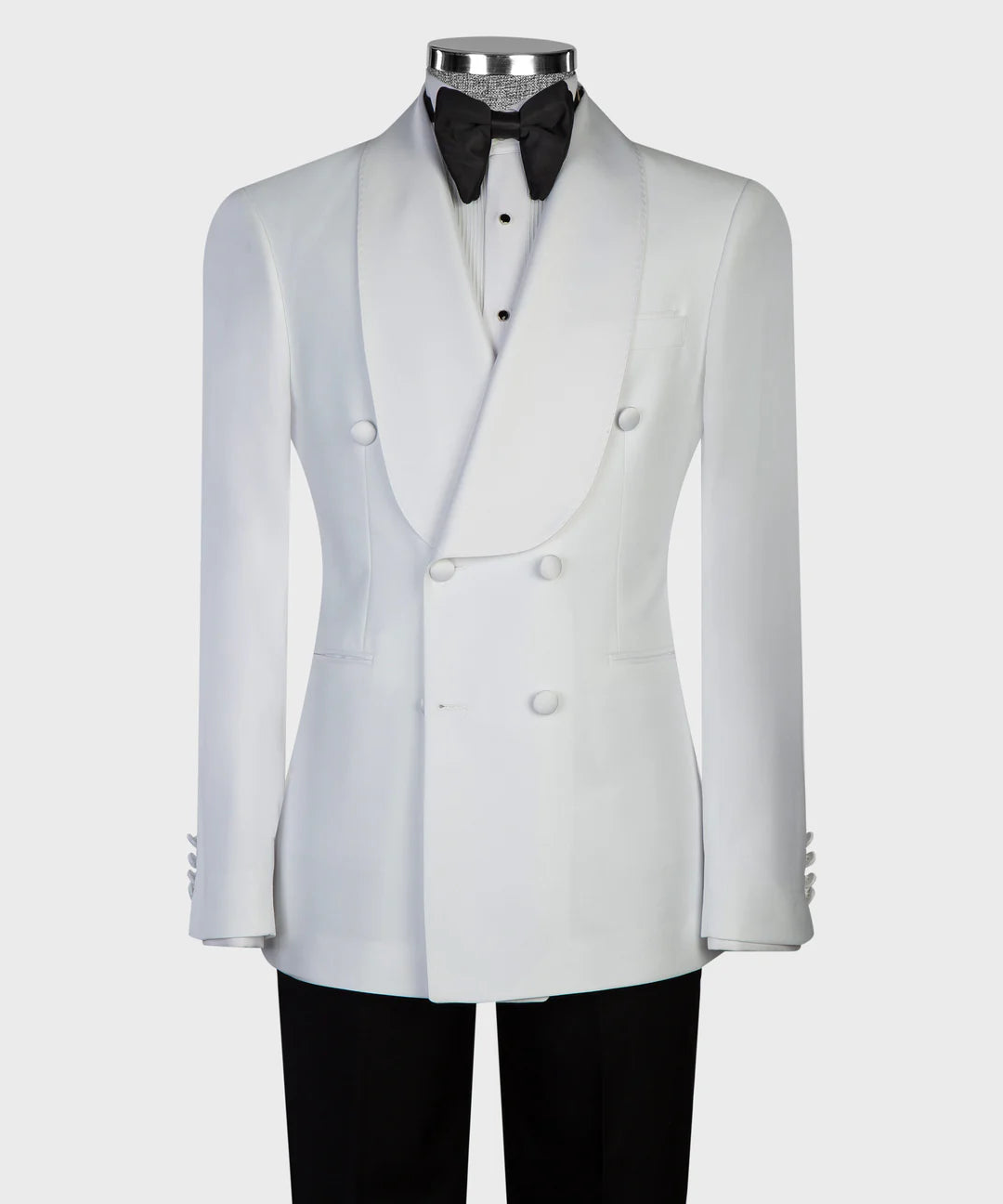White 2-piece Double-breasted Suit