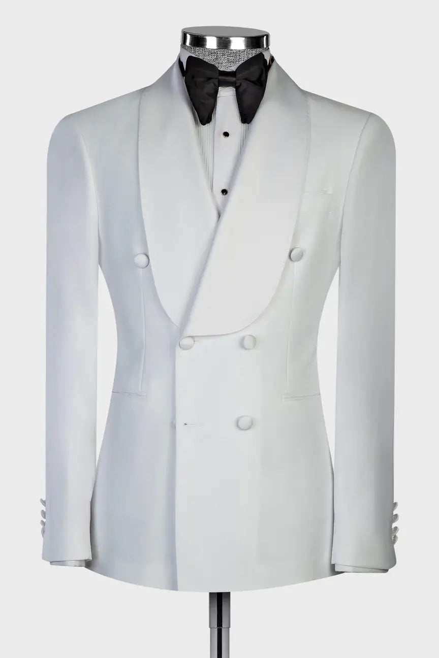 White 2-piece Double-breasted Suit
