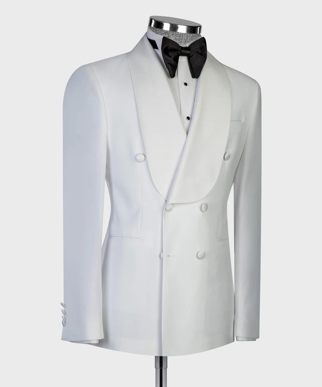 White 2-piece Double-breasted Suit