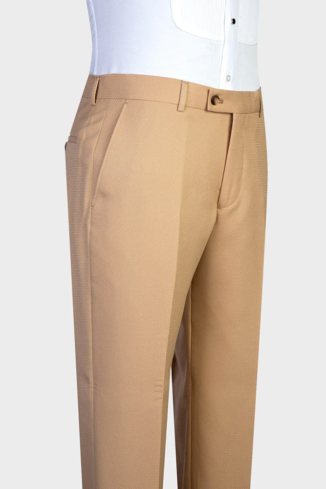 Beige 2-piece Double-breasted Tuxedo