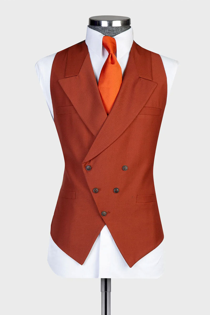 Brick Red 2-Piece Suit for Men – Prom & Wedding Tux Style