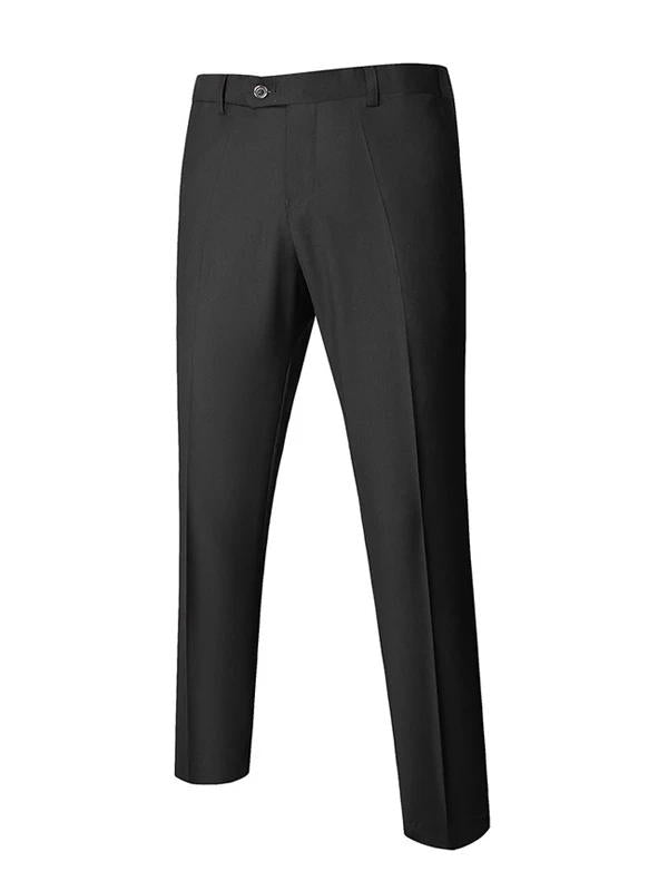 Black Satin Lapel Jacquard Pink Prom Suit