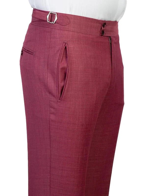 Burgundy Peaked Lapel 3 Pieces Men Suits