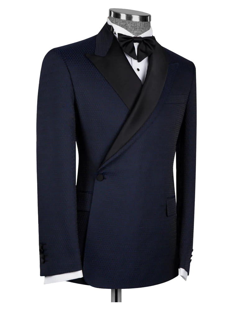 Navy Blue 2 Piece One Button Tuxedo