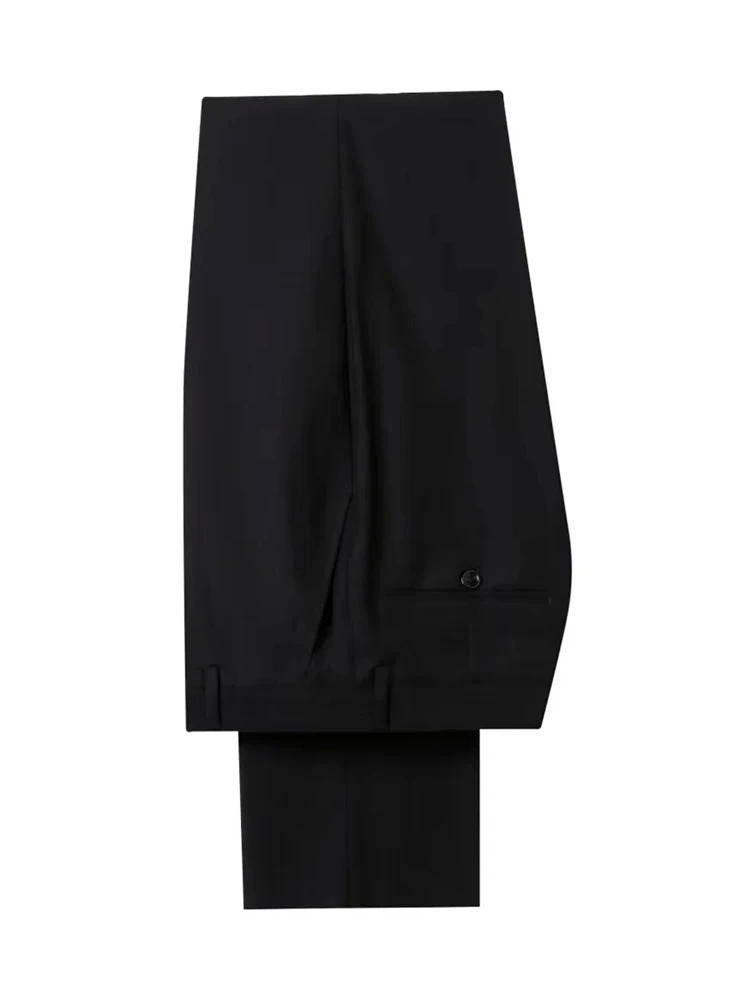 White Jacquard Wedding Tuxedo With Black Lapel Suit