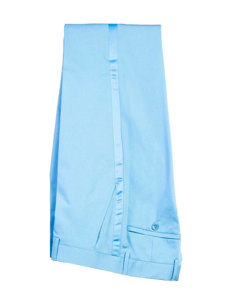 Blue 2 Piece Peaked Lapel Double Breasted Suit