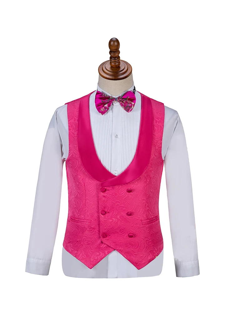 Pink 3 Pieces Classy One Button Prom Suit