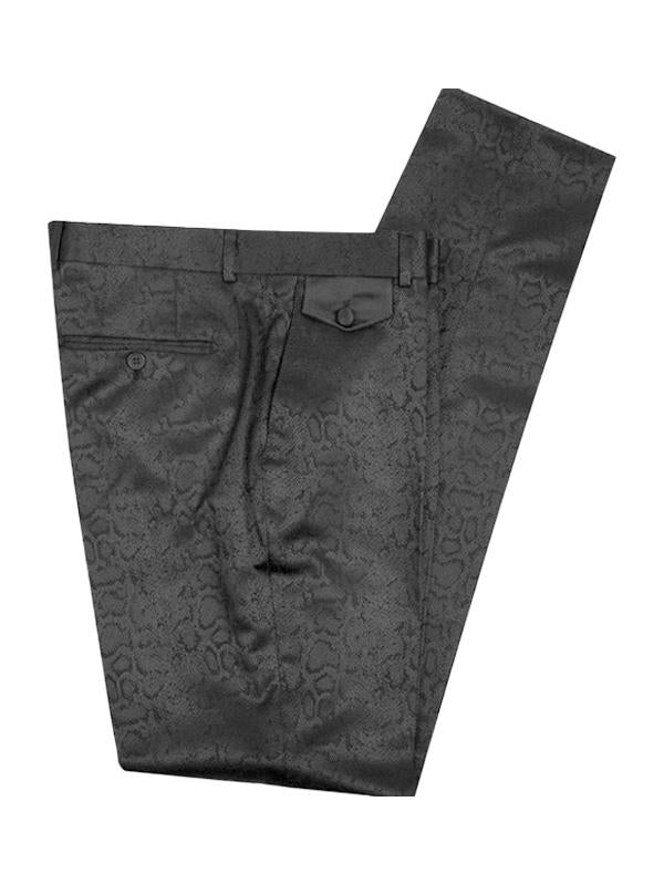 Black Double Breasted Jacquard Fashion Prom Men Suit