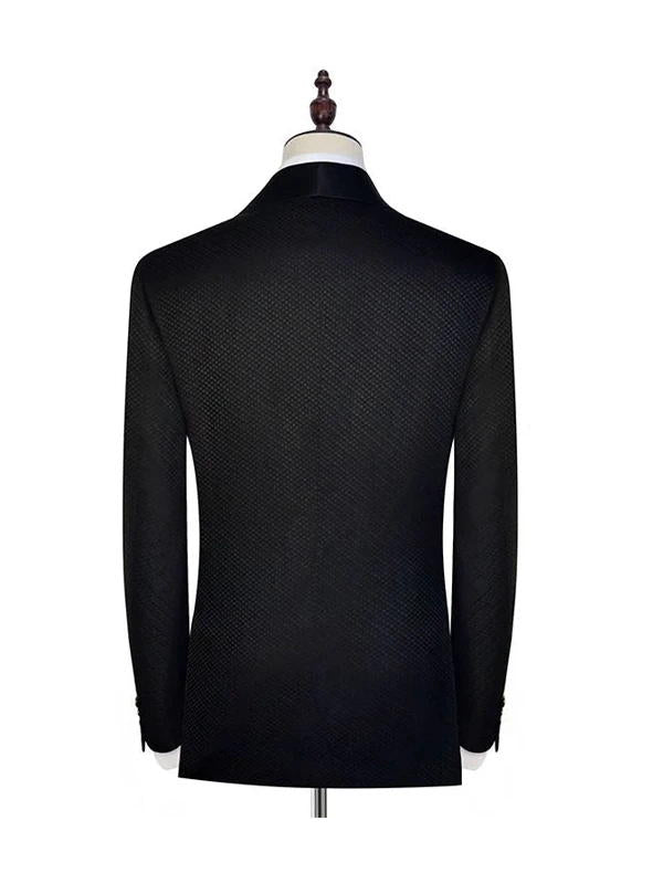 Black Single Breasted Wedding Suit
