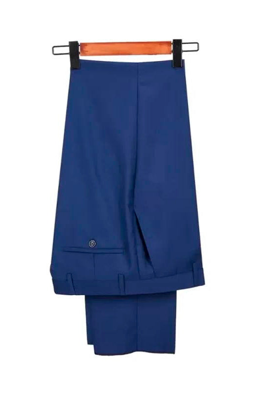 Royal Blue 3 Piece Velvet Shawl Lapel One Button Suit