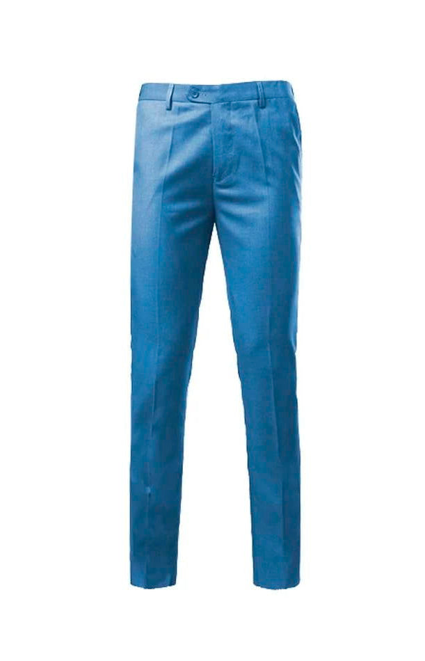 Sky Blue Slim Fit Single Breasted 3 Piece Suit