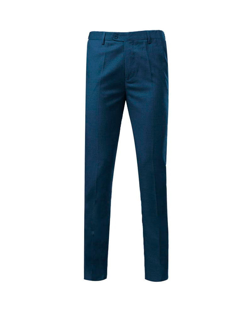Blue Peak Lapel Slim Fit Single Breasted 3 Piece Suit