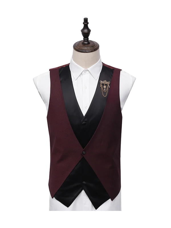 Burgundy Slim Fit Prom 3 Piece Suit