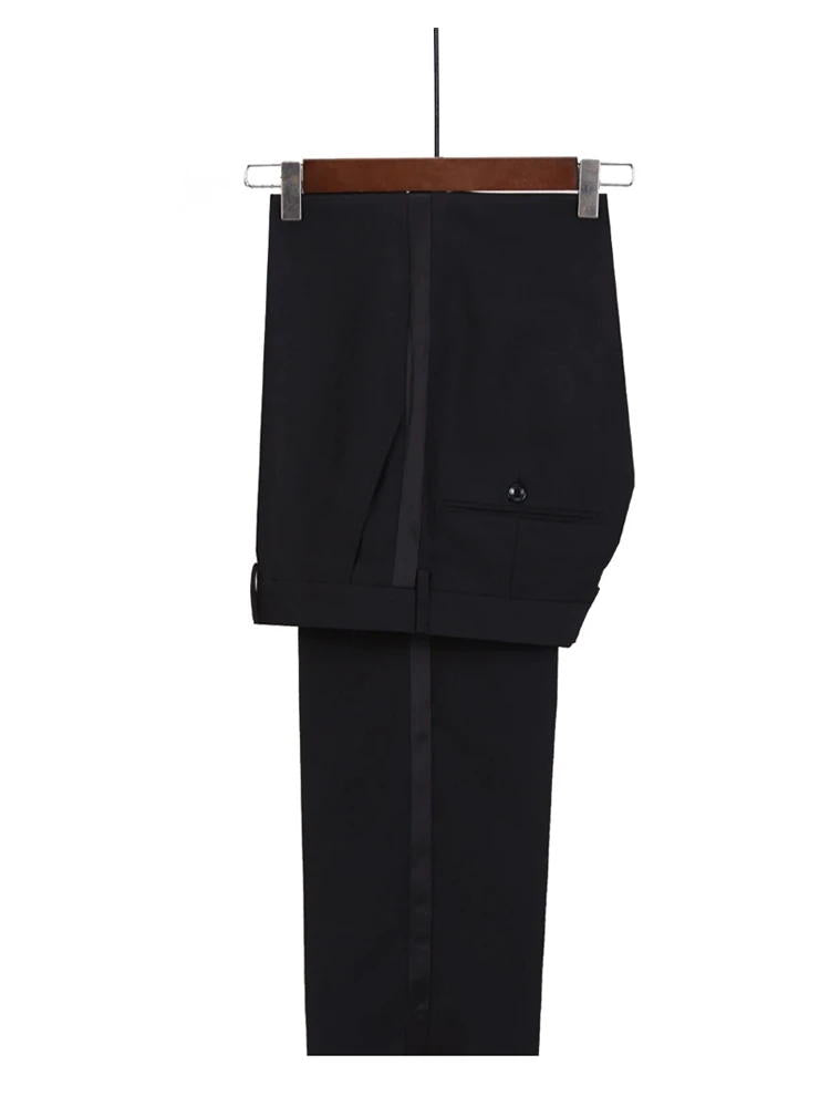 Burgundy Double Breasted Slim Fit Wedding Tuxedo 2 Piece Suit