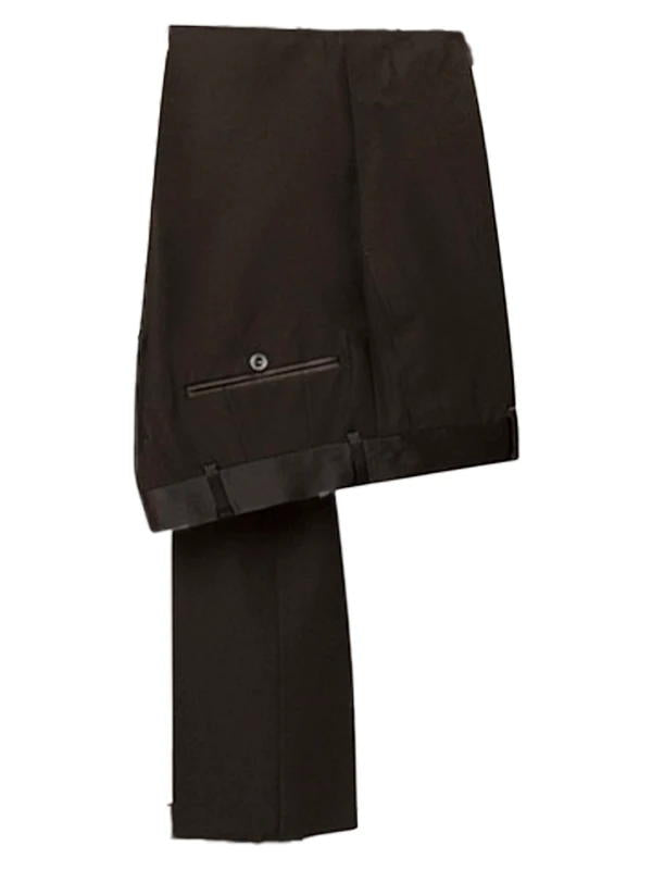 Men's Black with Satin Shawl Lapel 3 Piece Suit