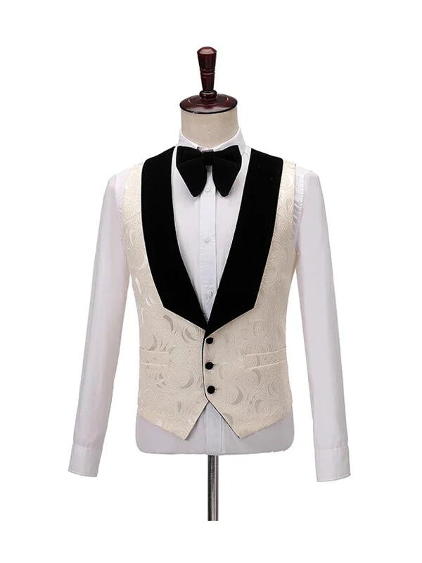 Jacquard 3 Piece Men's Prom Suit