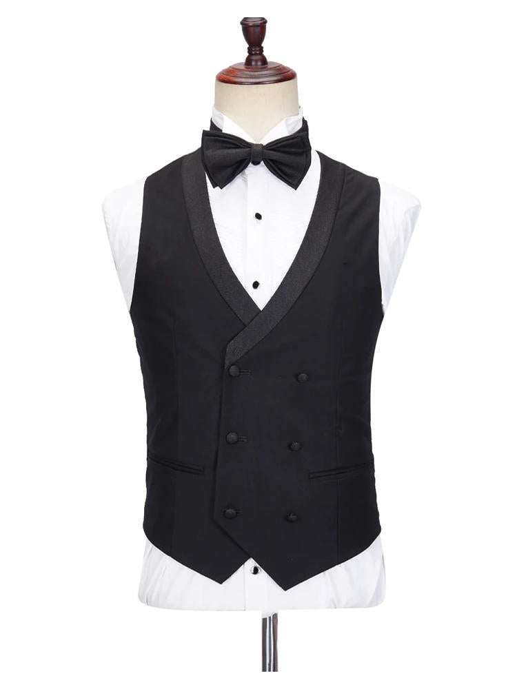 Black Peak Lapel 3 Piece Prom Suit