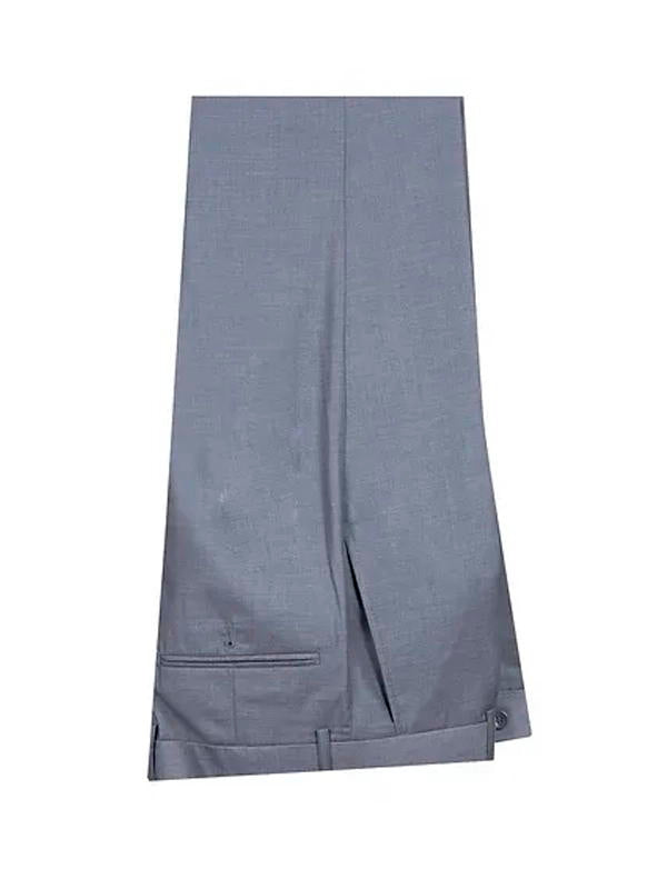 Silver 3 Piece White Shawl Lapel Classic Suit
