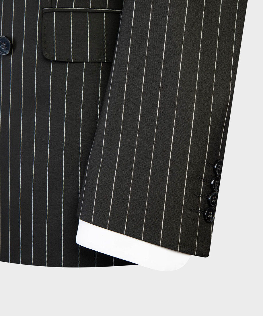 Black Stripe 2-piece Double-breasted Suit