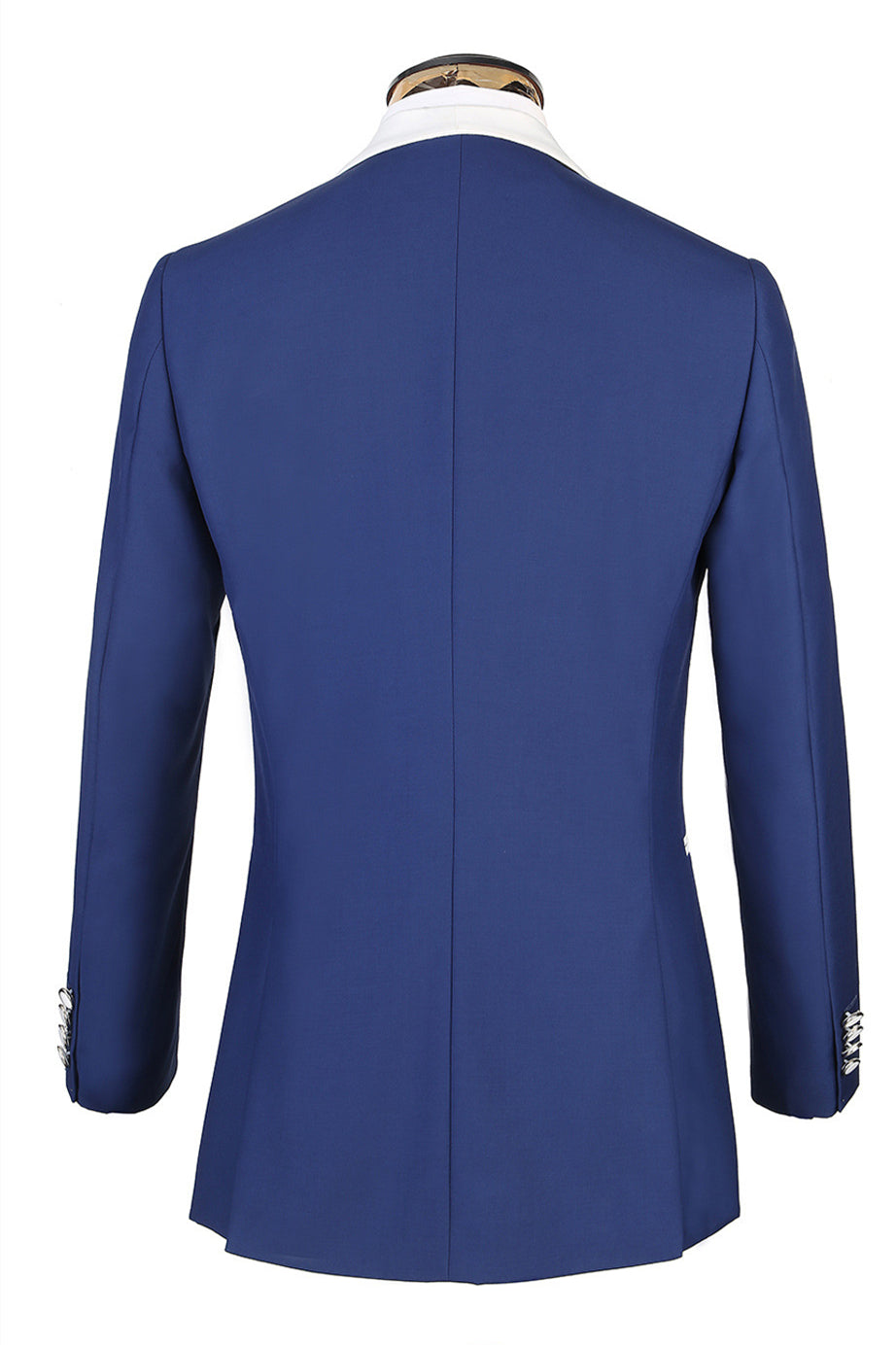 3-piece Classic Shawl Lapel Blue Tuxedo