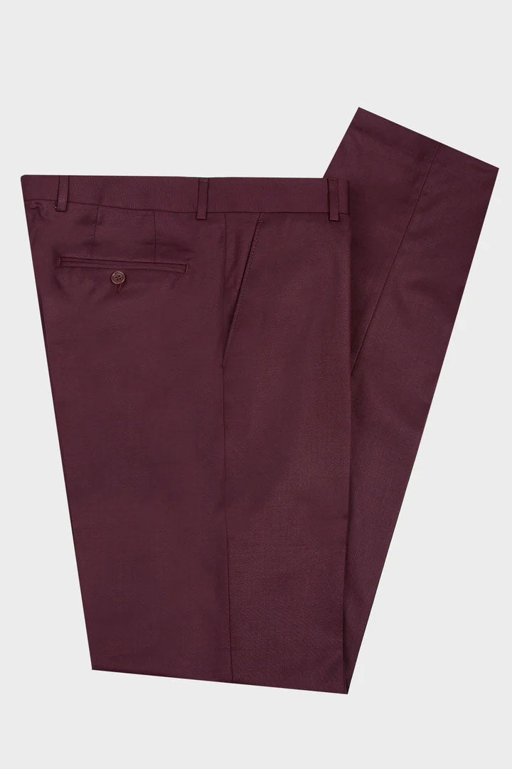 Burgundy 2-piece Suit for Business