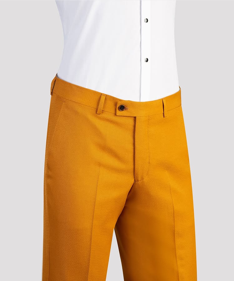 2 Piece Double Breasted Shawl Lapel Orange Belted Tuxedos