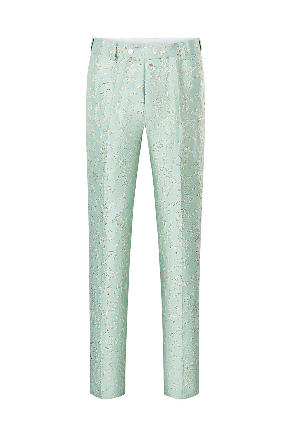 Light Green Shawl Lapel Single Breasted 2-piece Outfit