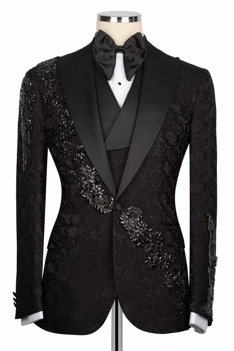 Black 3-Piece Tuxedo for Men - Prom & Wedding Tux