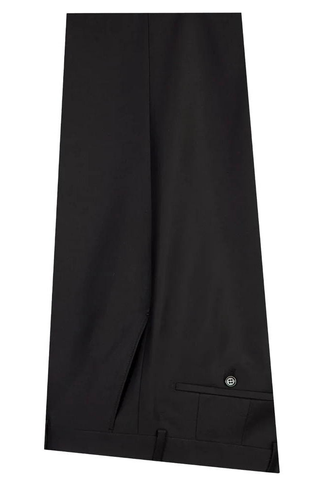 2 Piece Peak Lapel Black Double Breasted Suit