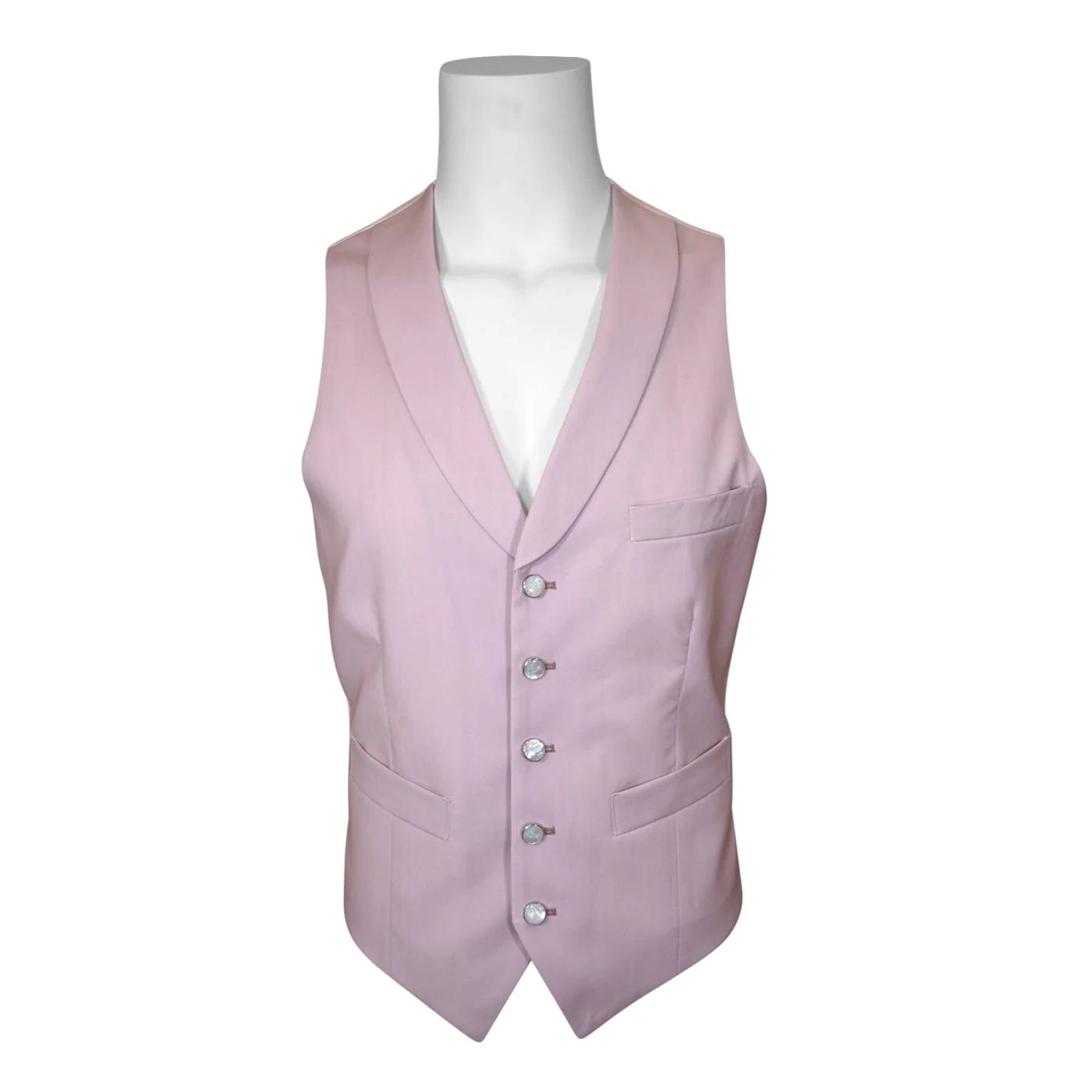 Classic Pink Peaked Lapel Single Breasted Suit for Wedding