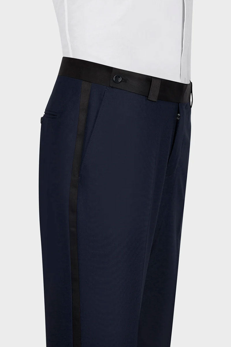 Navy 3-piece Shawl Lapel Single Breasted Tuxedo