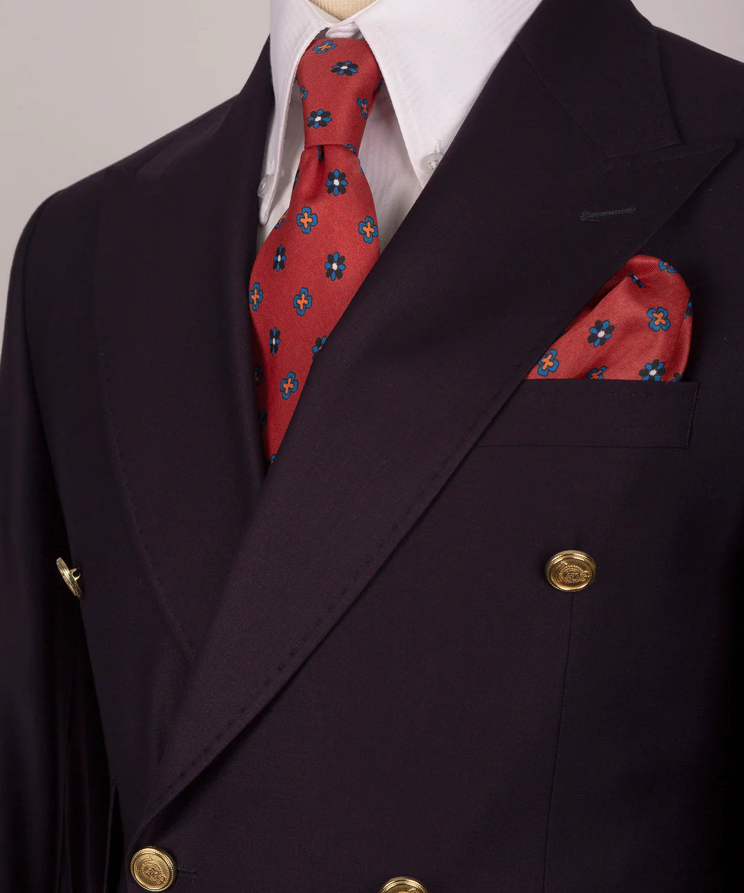 Burgundy 2-piece Peak Lapel Suit for Prom