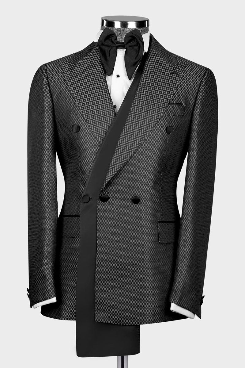 Black 2-piece Double-breasted Outfit
