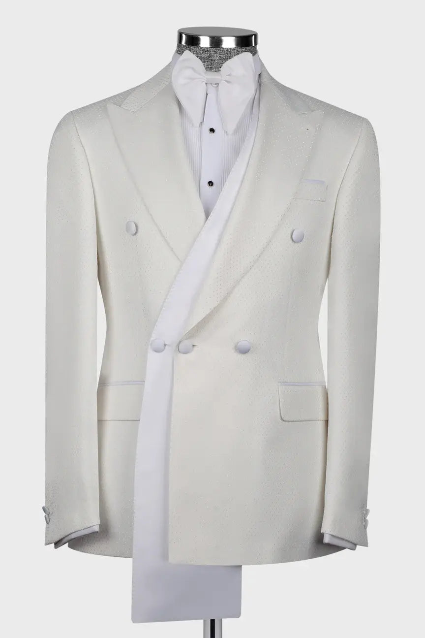 White 2-piece Double-breasted Outfit