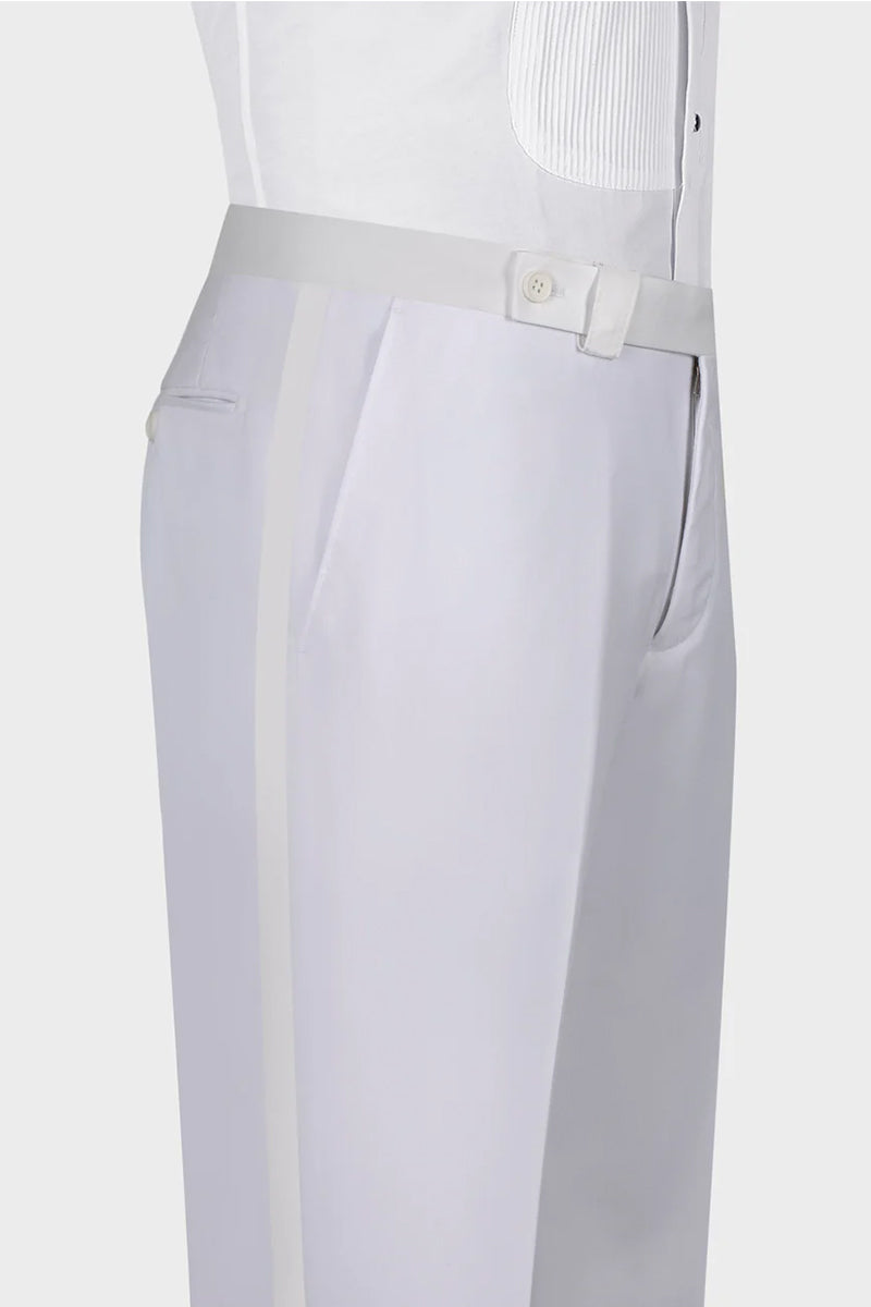 White 3-piece Shawl Lapel Single Breasted Suit