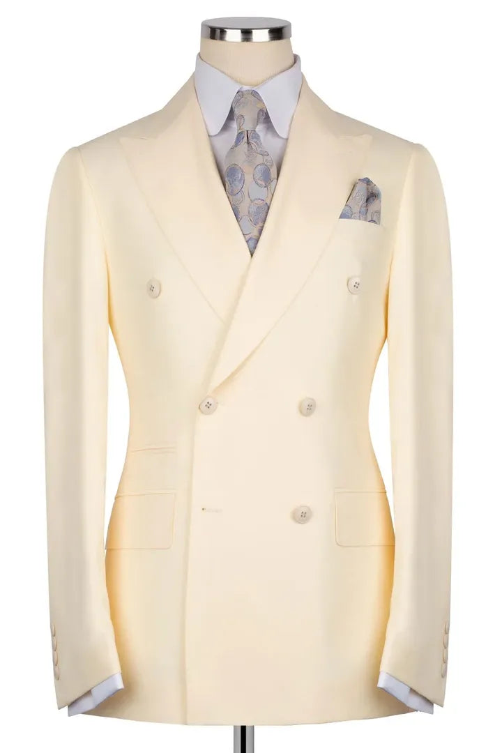 Double-breasted Peak Lapel 2-piece Suit