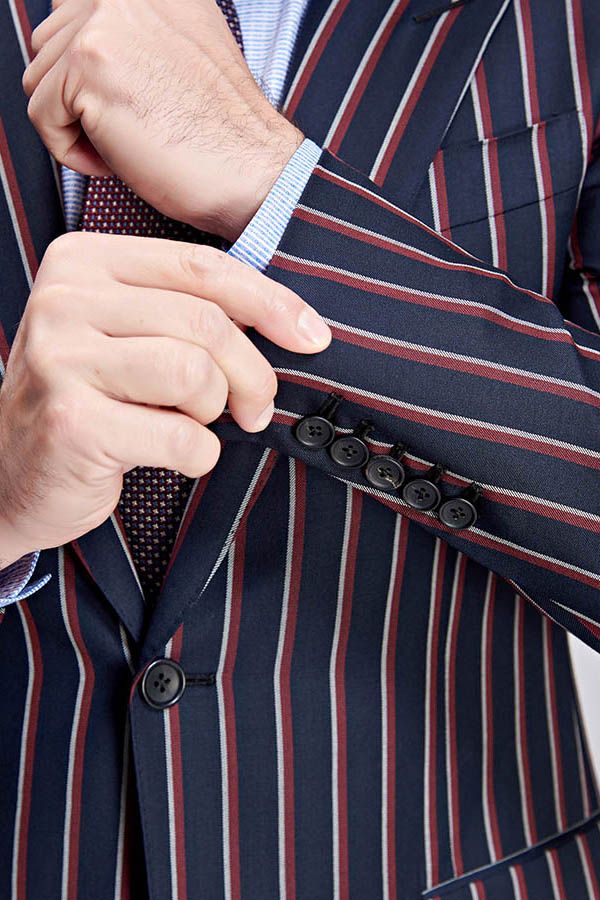Bespoke Stripes Dark Navy Men's Suit