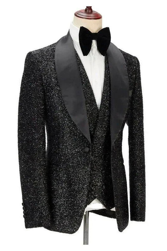 Black Shawl Lapel Wedding Prom Jacket