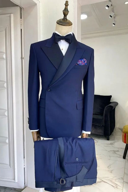 One Button Peak Lapel 2-piece Suit