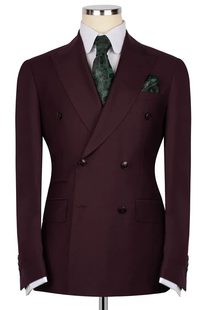Double-breasted Peak Lapel 2-piece Suit