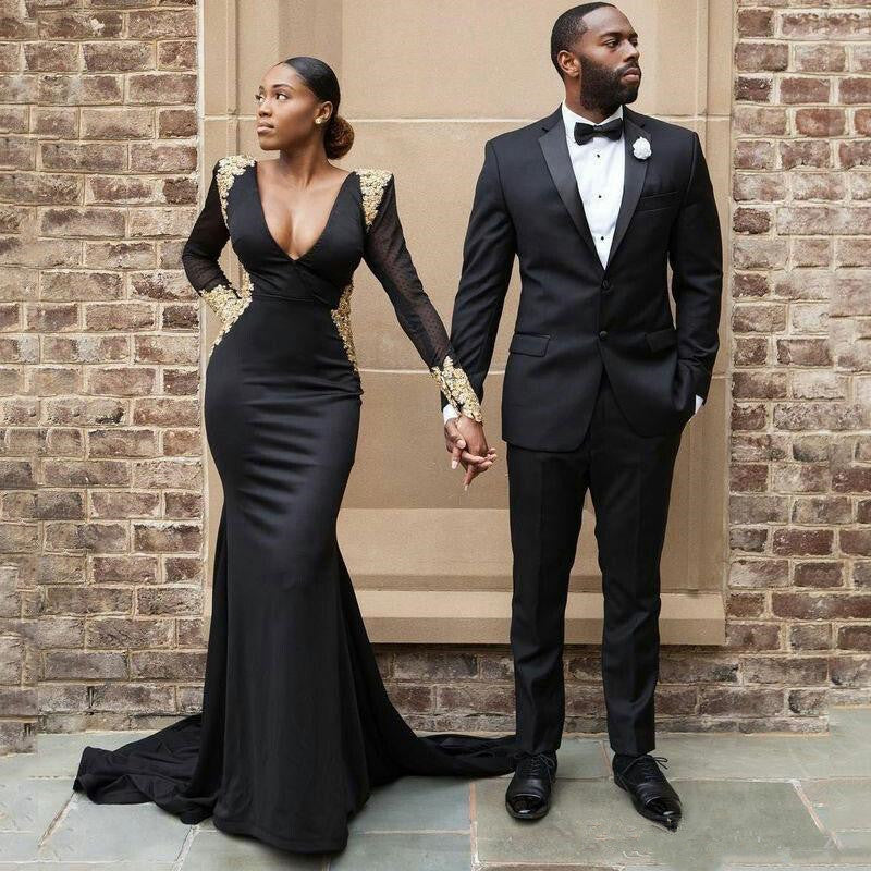 Classy Black Notch Laple Slim Fit Two Piece Tuxedo